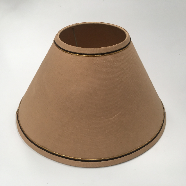 LAMPSHADE, Cone (Medium) - Beige Tan w Trim